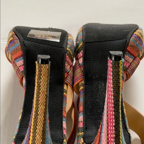 Db Dk FASHION MULTI-COLORED STRAPPY HEELS.Size:7.5 - Picture 8 of 8